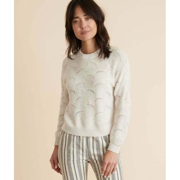 Marine Layer Sweaters - Marine Layer Olivia Crewneck Sweater in Oatmeal Heather Women's Size Medium $125